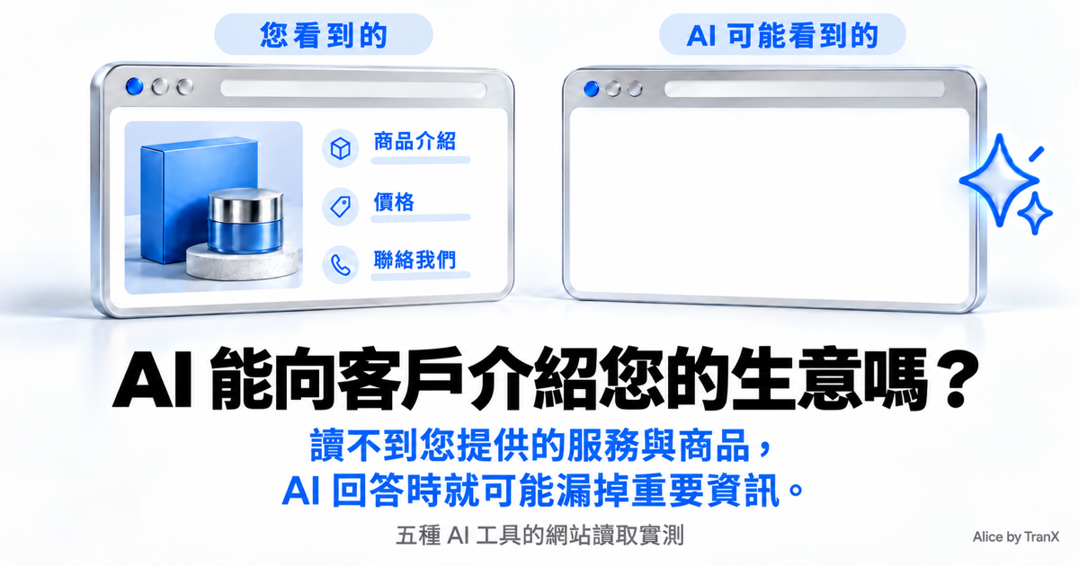AI 讀得懂您的網站嗎?別讓商品與服務資訊被漏掉